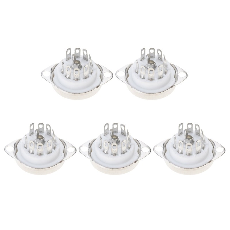 Enhances 9 Pin B9A Socket Corrosion Resistant Contacts 5pcs for 12AT7 6N2 Tubes