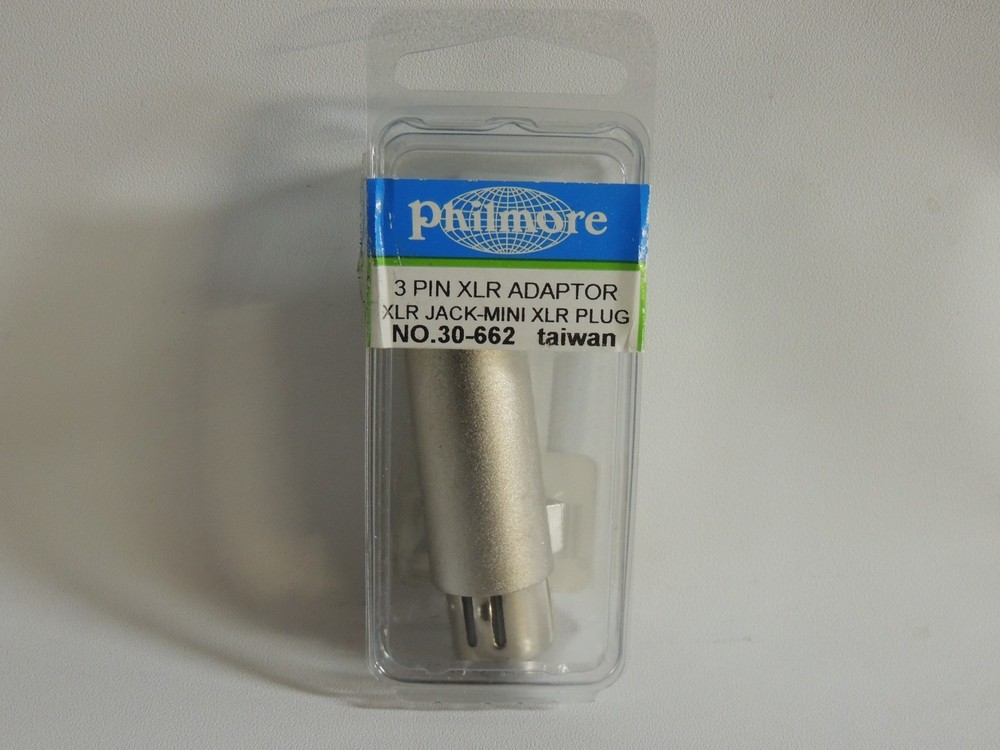New Philmore 30-662-Mini XLR Male to Standard XLR Female Adapter