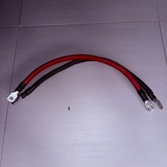 Pair 2’ 4/0 AWG 0000 Gauge Copper Battery Cable Power Wire Red/Black