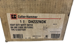 DH222NDK – HEAVY DUTY SAFETY SWITCH – 60A, 240V, 2P, 3W, FUSIBLE, NEMA 12