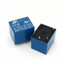 100Pcs DC12V SRD-12VDC-SL-C Blue 5Pin PCB Mount 10A SPDT Mini Power Relay