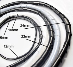 Spiral Wrap Cable Binding Tidy Leads on TV / PC / Home Cinema / CCTV Wires Hide