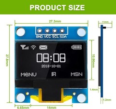 5 Pack 0.96 inch OLED IIC Display Module 128×64 Pixel Mini White