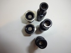 Lot of 50+ new connectors ODU AMP DSR L-Com DB9 SCSI