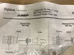 Te Connectivity/Amp Str 50Ω BNC Plug Connectors Crimp Termination 2-5329083-1