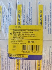 Square D B25 Overload Realy Thermal Unit( Each)