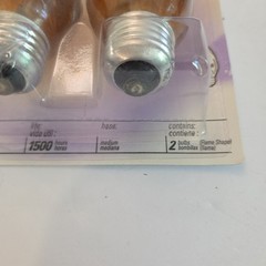 GE 25W Amber Decorative Flame Shape Bulbs Medium Base Lot of 4~ New Old Stock