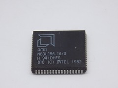 1x AMD N80l286-16S 16 MHz PLCC68 CPU / Microprocessor
