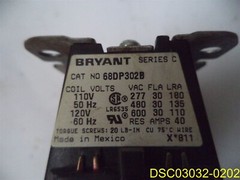 BRYANT 68DP302B 30AMP 2P CONTACTOR SERIES C