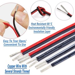 UL2468 Twin 2 Core Cable 0.08mm²~1.2mm² Tinned Copper Wires flame retardant wire