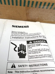 Siemens HN64 Neutral Kit 200 Amp Standard Safety Switch 600V— NEW