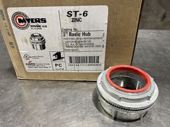 (1) Cooper Crouse Hinds Myers Scru-tite Hub Conduit Fittings ST-6 2″ Zinc NOS