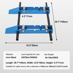 Wire Cable Reel Roller Stand 4400 LBS Commercial Industrial Steel Wire Dispenser