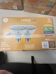 GE. Relax Neutral Warm PAR 30 Medium Base LED 75w 12w 22 Year Bulbs