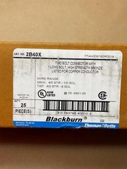 10 PACK THOMAS BETTS BLACKBURN 2B40X 2-BOLT BRONZE COPPER CONNECTOR 1/0 4/0 AWG