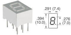 5 PCS Lite-On LTS-2801AJD 7 SEG NUMERIC DISPLAY HIGH EFFICIENCY RED 7 mm