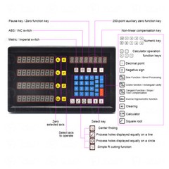 4Axis Digital Readout DRO Display+4pc TTL Linear Glass Scale Encoder 5µm Milling