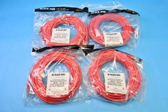 (4) Black Box 30ft Ethernet Internet Network Shielded Stranded Patch Cable Red