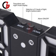 LED Electric Digital Alarm Clock Time/Date/Temperature Display Home Decoration