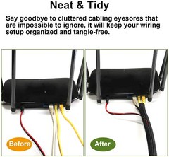 Wire Split Braided Cable Black Sleeving Loom Tubing Sheathing Cord Organizer Lot