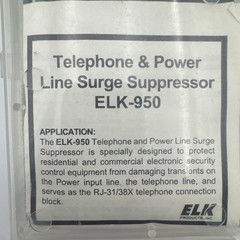 NEW ELK-950 Telephone & Power Line Surge Suppressor