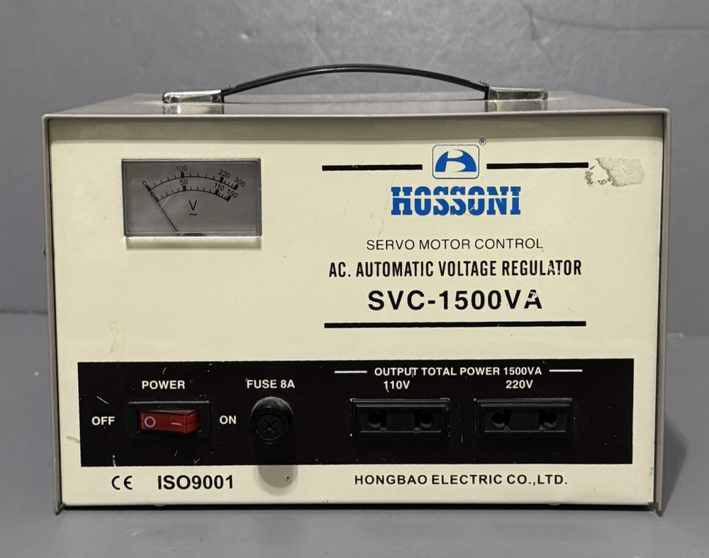 Hossoni SVC-1500A AC Automatic Voltage Regulator Servo Motor Control Used 220v