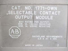 INDUSTRIAL SPARE PART 1771-OWN UNMP