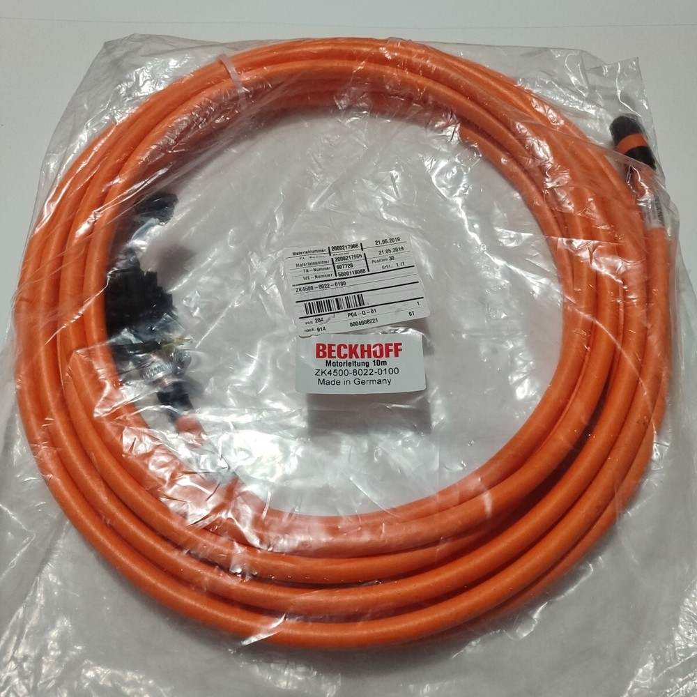 🟢 BECKHOFF ZK4500-8022-0100 10M Motor connection ITEC plug drag-chain cable