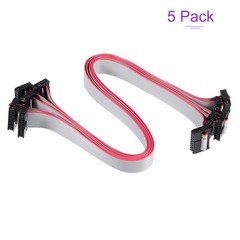 5 Pack Long 30CM 2MM Flat Ribbon Cable IDC 14 Pin Connector