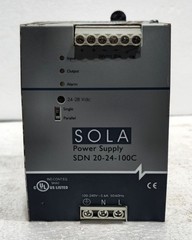 SOLA EMERSON SDN 20-24-100C POWER SUPPLY IN 100-240VAC/DC OUT 24-28VDC 20A 0.2A
