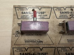 Sans-A-Fuse FA 2250-1 Circuit Breakers 6x NOS – Replace Zenith #136-92 – Vintage