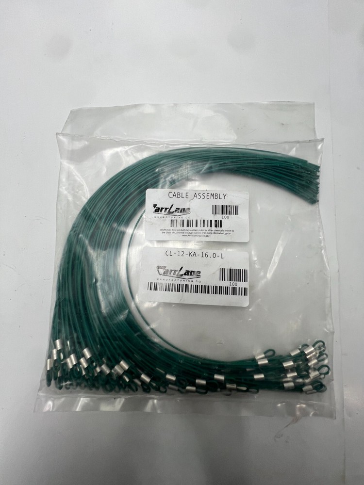 Pack of 100 – CarrLane Cable Assembly CL-12-KA-16.0-L *FAST SHIPPING*