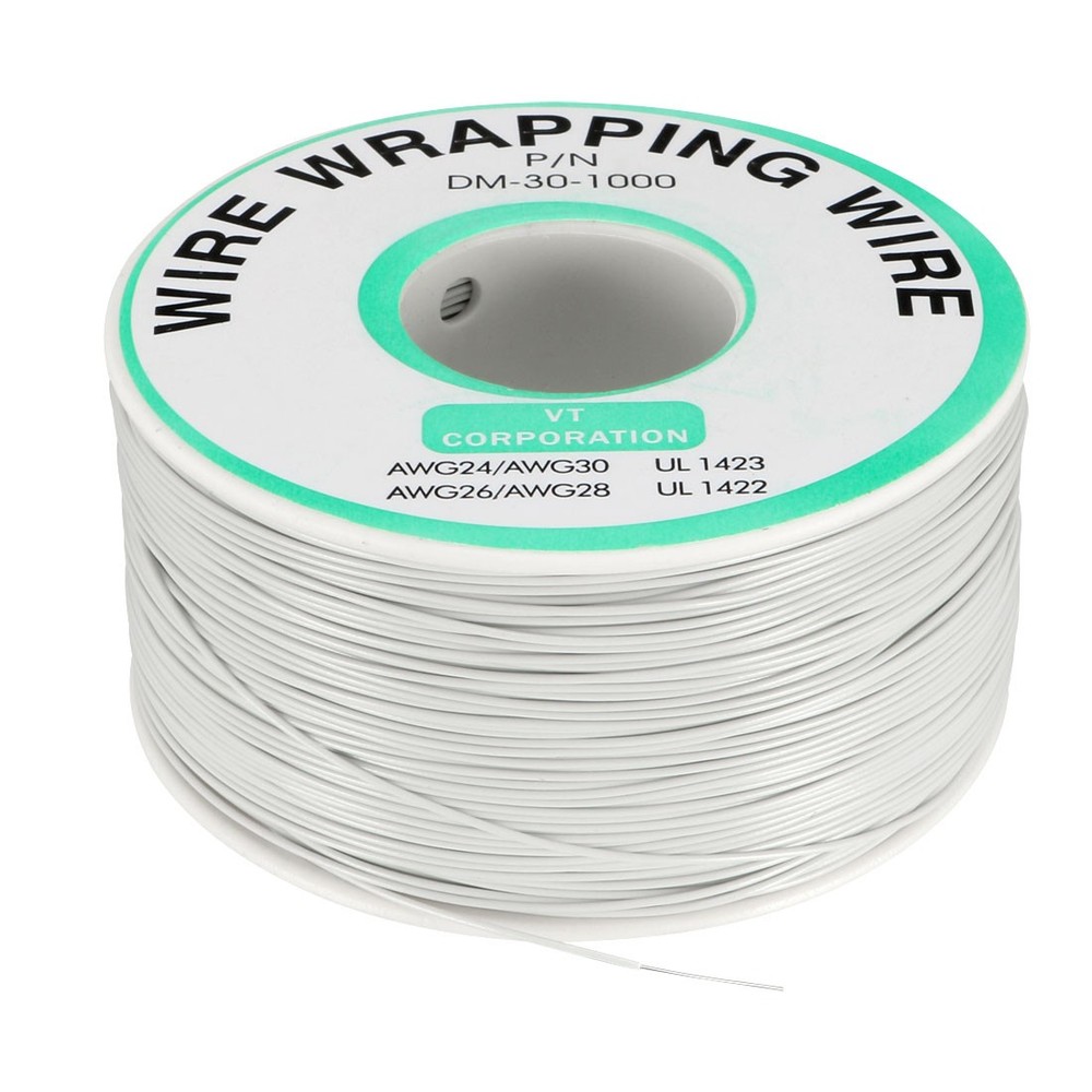 Wrapping Wire Tin Plated Copper Wire P/N DM-30-1000 30 AWG 250M Length White