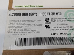 30FT Beldon – FLAT RIBBON CABLE 9L28010-008 – 10 Conductors GREY – 28AWG 300VAC