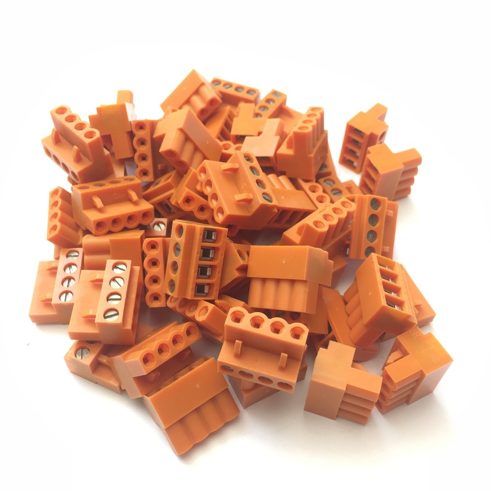Lot of 50 Weidmuller 1526660000 Pluggable Terminal Blocks, 4-Position, 26-12 AWG