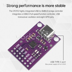 CP2112 Debug Board USB to SMBus I2C Communication Module For CCS811 Board Type-C