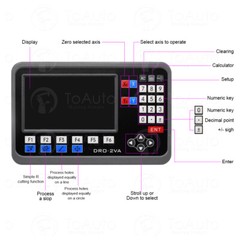 2Axis LCD 200&950mm DRO Digital Readout Linear Glass Scale Encoder kit for CNC