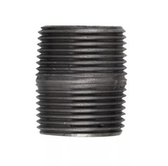Anvil Beck 3/8 in. MPT x 3/8 in. Dia. x 1 in. L MPT Black Steel Pipe Nip 2PAC