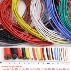 2AWG-30AWG Ultra Flexible High Temperature Tinned Copper Wire Silicone Wire New