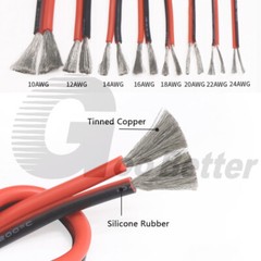 Flexible Soft Silicone Cable Wire Red & Black 8/10/12/14/16/18/20/22/24/26/30AWG