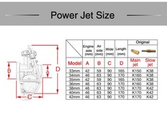 Motorcycle Carburetor For KEIHIN PWK 33 34 35 36 38 40 42mm Scooter ATV UTV Carb
