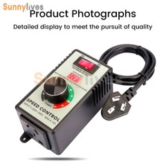 4000W Electronic Voltage Regulator Stepless AC Motor Speed Controller 110V/220V