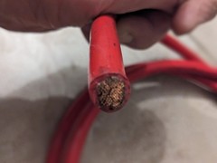 2/0 AWG Gauge Copper Battery Cable Power Wire AUTO, Boat, RV. 6′-8″ Long W/ Lugs