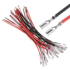 30Pcs Female Spade Crimp Terminal 4.8mm 20cm Wires