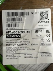 SIEMENS 6FX8002-2DC10-1BF0, 15M SIGNAL CABLE DRIVE-CLIQ MOTOR ENCODER NEW