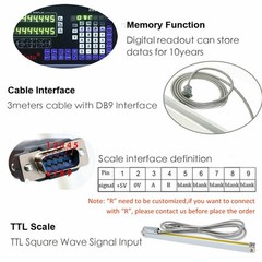 New TOAUTO Linear Scales 5um+DRO Digital Readout 2/3 Axis for Bridgeport Mill