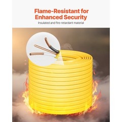 NM-B Wire, 14AWG/2C Non-Mettalic Residential Indoor Electrical Wire with Ground
