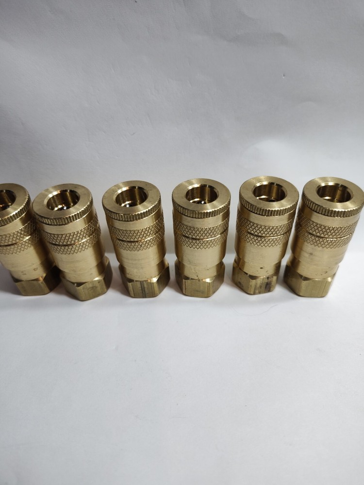 LOT OF 6 NEW PARKER B23E BRASS COUPLER 3/8″ NPTF