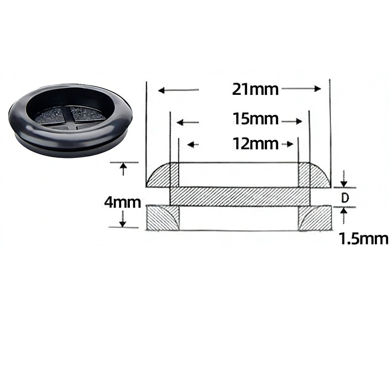 Rubber Grommets Blind Blanking Opening 15mm-70mm Cable Hole Blanking Wiring