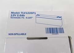 UPS Battery Center TLV1226F1 Rechargeable Battery 12V 2.6Ah – NEW Surplus!